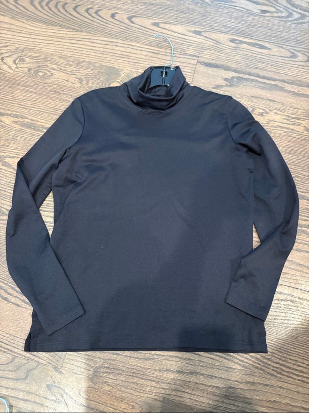 Women's Black Turtleneck Long Sleeve Top